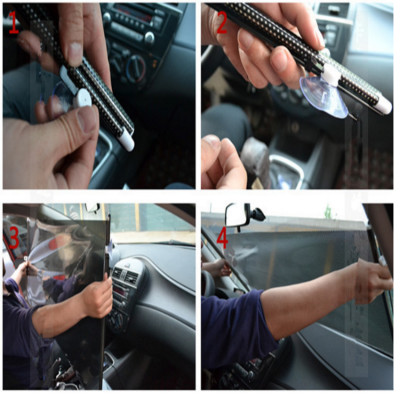 SIÊU HOT - Che nắngoto,rem che nắng xe hoi,Màn che chống nắng tự động có phản quang 206059 ( đen )