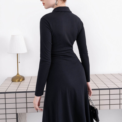 Đầm thun xòe tay dài