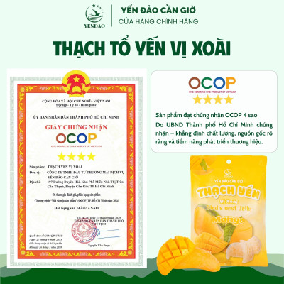 Yến Đảo - Thạch Tổ Yến Vị Xoài Hương Vị Trái Cây Tươi Ngon, Dinh Dưỡng Cho Cả Gia Đình
