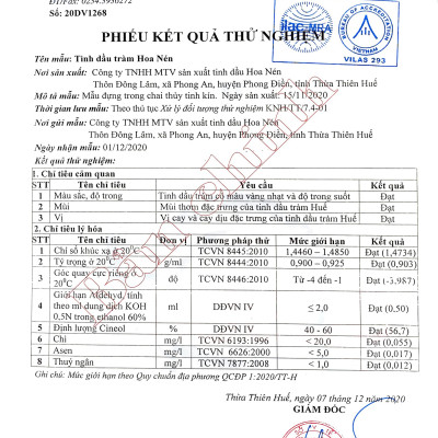 Tinh dầu tràm Huế nguyên chất Hoa Nén - Chuẩn VietGAP - Chăm sóc sức khỏe mẹ và bé 3ml - 100ml