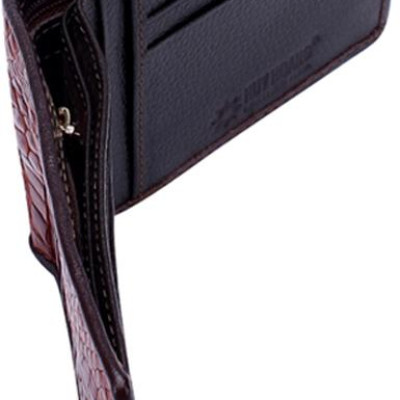 Ví Nam Da Cá Sấu Huy Hoàng HT2220 (12.5 x 10 cm) - Nâu Đất