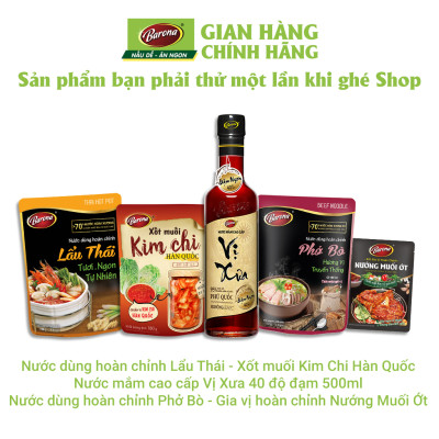 Combo 1 hộp (20 gói) Gia Vị Thịt Nướng Ngũ Vị Barona 80g ướp ngon chuẩn vị không cần nêm nếm