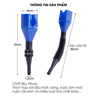 Phễu rót dầu nhớt, đổ xăng, nước làm mát, nhiên liệu cho ô tô - Phụ kiện ô tô Tâm Luân