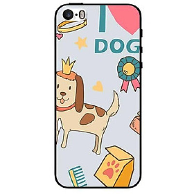 Ốp lưng dành cho Iphone 5 / 5s / 5Se - Iphone 6 / 6s - Iphone 6 Plus / 6s Plus mẫu Cún Đeo Vương Miệng