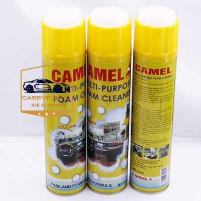 Chai Xịt Bọt Đa Năng Vệ Sinh Ghế Da Nội Thất Ô Tô, Nội Thất Gia Đình Foam Cleaner Màu Vàng Camel Cao Cấp - Hàng Nhập Khẩu