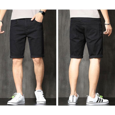 Quần Short Jeans Đen Co Giãn 2 Chiều Cao Cấp SZone SQ610A