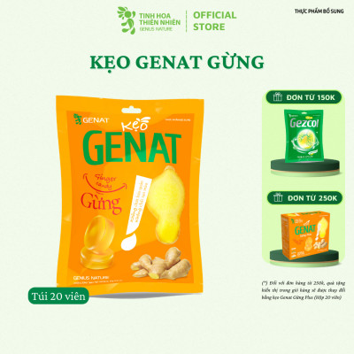kẹo Genat Gừng (Túi 20 viên) - Tinh Hoa Thiên Nhiên