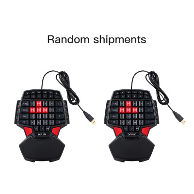 Bàn phím chơi game Esport có dây USB dùng một tay chuyên nghiệp Delux T9 47 phím