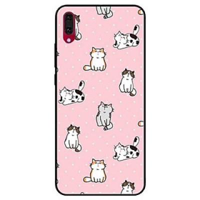 Ốp lưng dành cho Huawei P30 - P30 Lite - Y7 Pro - Y9 2019 mẫu Mèo Trắng Đen Nâu