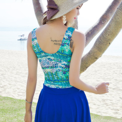 Đồ Bơi Nữ Một Mảnh Sắc Màu Kiểu Váy Xòe Dễ Thương ATI31 MayHomes One-Piece Colorful Swimwear