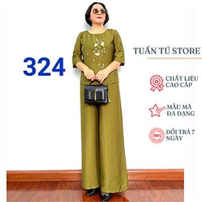 Đồ Bộ Đũi Trung Niên Chất Liệu Đũi Cao Cấp Cho Mẹ Và Bà Mặc Đi Tiệc Đi Chơi - Tuấn Tú Store 68