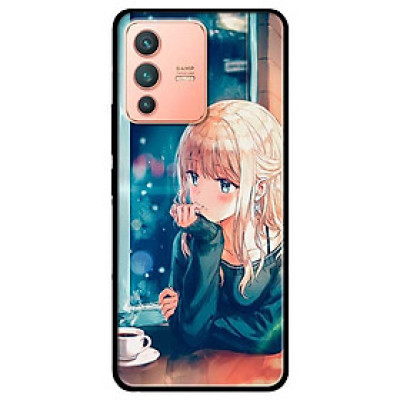 Ốp lưng dành cho Vivo V23 5G / S12 - Vivo Y15s / Y15A mẫu Cô Gái Bên Tách Cà Phê