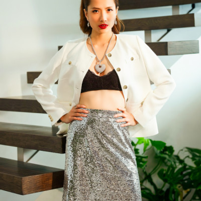 Áo Jacket Tweed Hà Giang TOP187 thời trang thiết kế Hity