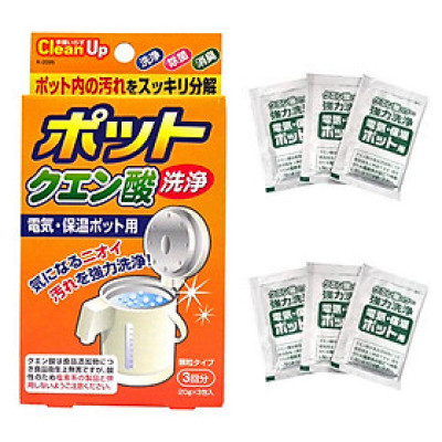 Combo 6 gói khử cặn bình nước hiệu quả an toàn tặng 2 zipper 10cm