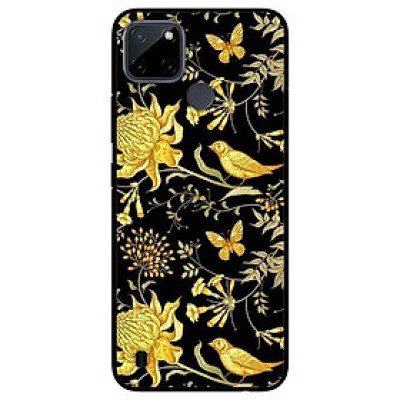 Ốp lưng dành cho Realme C21Y - C25Y mẫu Chim Mẫu Đơn Vàng