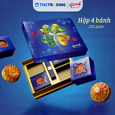 Hộp 4 Bánh Trung Thu Givral Tâm Giao 3 (250gr)