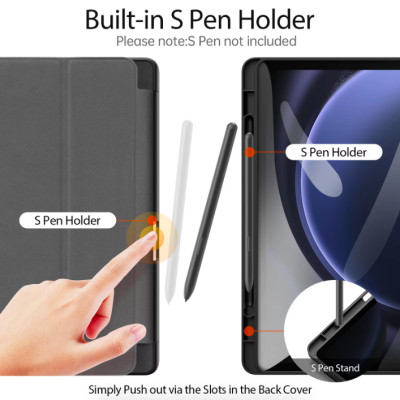 Bao da Dux Ducis Domo dành cho Samsung Galaxy Tab S10 Ultra , Tab S10 Fe Plus , Tab S10 Fe , Tab S10 Plus có khay đựng bút - Hàng chính hãng