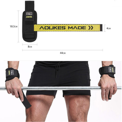 Dây Kéo Lưng Trợ Lực Cổ Tay Tập Gym Bản Cải Tiến Aolikes Lifting Straps AL-7633 (1 Đôi) 