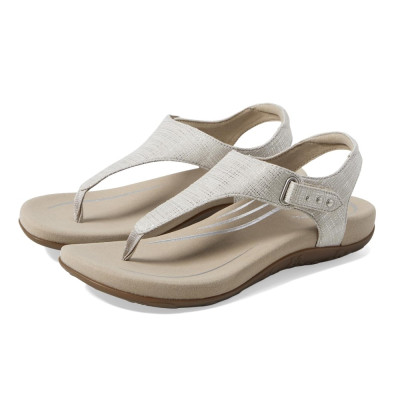 Giày sandal sức khỏe nữ Aetrex Ellie Grey - nâng vòm giảm đau chân, đệm đế memory foam