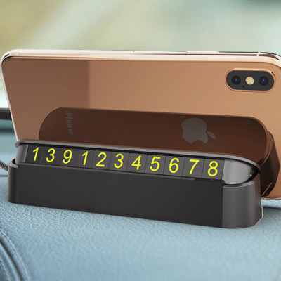 Bảng số kiêm giá đỡ điện thoại trên taplo ô tô, xe hơi JK-35