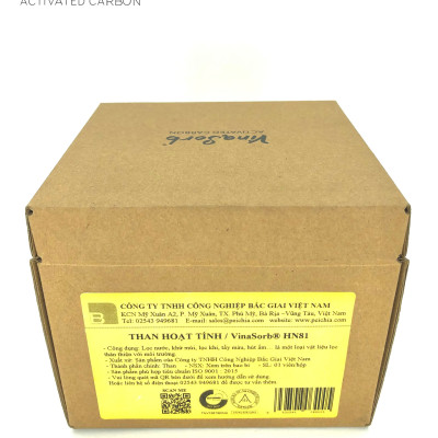 1 Viên Than hoạt tính khử mùi dạng tổ ong - Nhãn hiệu Vina Sorb HN81 - Quy cách 10cm x 10cm x 10cm