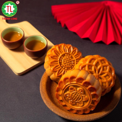 Hộp bánh trung thu 2 bánh 2 trứng 270g - Combo A - Thành Long (540g)