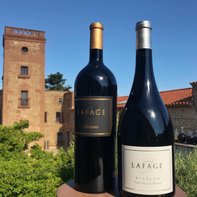 Rượu vang Organic Famille Lafage Narassa 2018 (Pháp) kèm túi hộp,đồ khui  