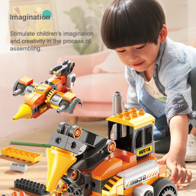 FEELO - 1659 - Xe công trình biến hình 6in1 (141 Chi Tiết)