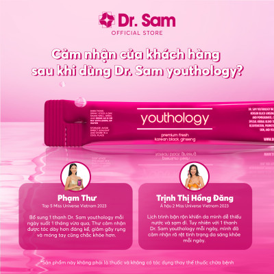 Hộp quà tặng 2 Hộp lớn - Nước uống Dr. Sam MANCORE & youthology bổ sung năng lượng, duy trì sức bền - 60 gói x 10ml