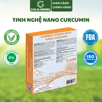Tinh nghệ Nano Cucurmin GoldzHerbs – Tăng cường hệ tiêu hóa, hệ miễn dịch, giúp làm đẹp – 14 gói/ 500g