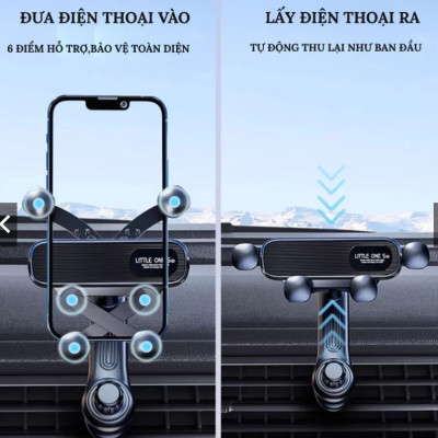Giá đở điện thoại xe hơi Little One 5(X21)- xoay 360 gắn cửa gió