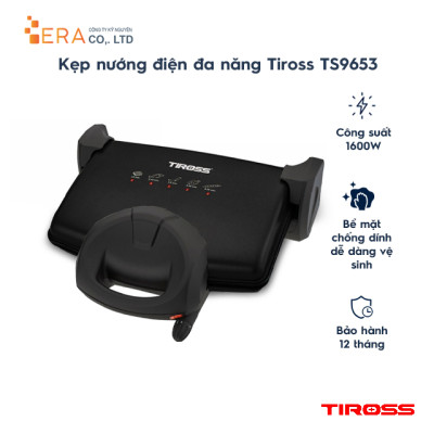 Kẹp Nướng Thịt Đa Năng Tiross TS9653 - Đen - Hàng chính hãng