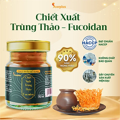 [LOẠI THƯỢNG HẠNG] Nước chiết xuất trùng thảo fucoidan SCORIUS 70ml bồi bổ sức khỏe