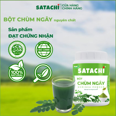 Bột Chùm Ngây SATACHI nguyên chất. Tăng cường Trí Não, bảo vệ Tim Gan, phòng ngừa bệnh Xương Khớp. Hộp 86g và 258g