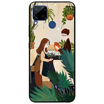 Ốp lưng dành cho Realme C15 mẫu Cặp Đôi Bán Hoa