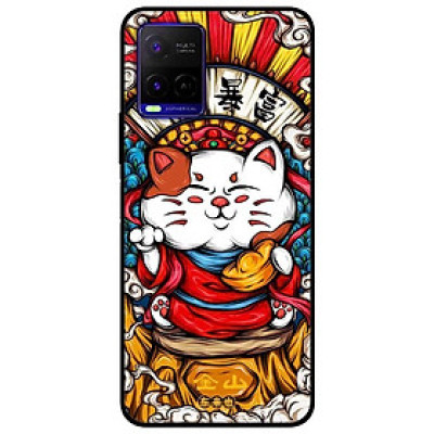 Ốp lưng dành cho Vivo Y21 - Vivo Y21s mẫu Chú Mèo Thần Tài