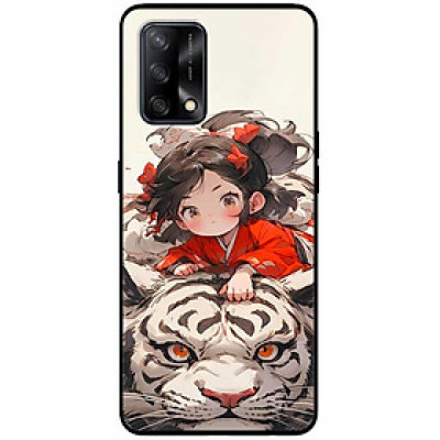 Ốp lưng cho Oppo A74 - A95 4G - A60 4G - A36 - A76 - A96 4G - Cô Bé Và Hổ Trắng - Hàng Chính Hãng
