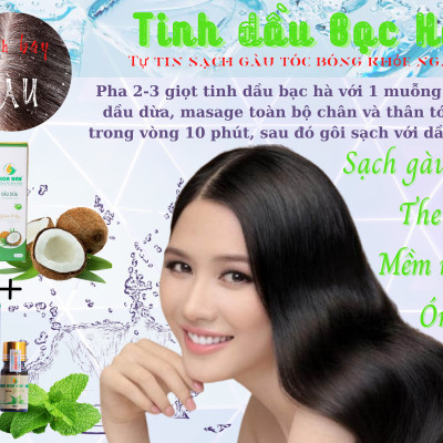 Tinh dầu Bạc Hà nguyên chất 100ml - Hoa Nén - Vegan - The mát, thư giãn, đuổi chuột