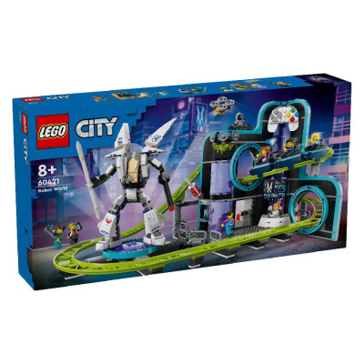 LEGO CITY 60421 Đồ Chơi Lắp Ráp Công Viên Tàu Lượn Siêu Tốc Robot World (986 chi tiết)