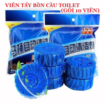 Bịch 10 Viên Tẩy Bồn Cầu, Toilet Làm Sạch Mảng Bám, Diệt Khuẩn Khử Mùi Hiệu Quả