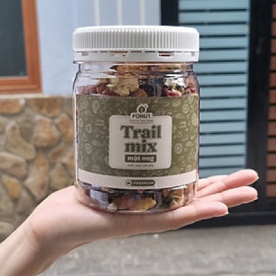 Trail Mix  Monuts hũ 500g-350g  siêu hạt vị mật ong , hạt dinh dưỡng ăn vặt