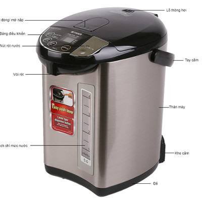 Bình Thủy Điện Tử Tiger PDU-A30W - 3L - Hàng Chính Hãng