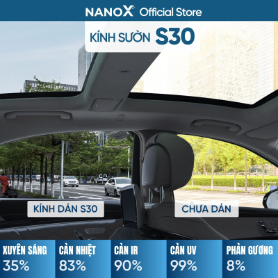Phim cách nhiệt kính sau/kính hậu ô tô chống nắng nóng, chống UV, chống nhìn trộm NanoX