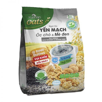 Combo 5 túi: NC Óc Chó Mè Đen+YM Hạnh Nhân+Gạo Lức No Sugar+Dinh Dưỡng Canxi+NC Yến Mạch[ít đường 400gr](Tặng Kèm 2 Túi Yến Mạch 150G)