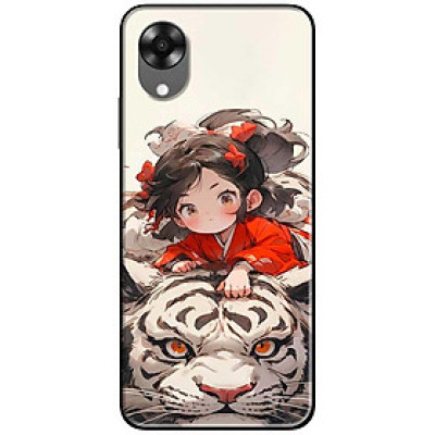 Ốp lưng cho Oppo A15 - A15s - A35 4G - A17 - A17K - A57 4G - A94 5G - A95 5G - Cô Bé Và Hổ Trắng - Hàng Chính Hãng