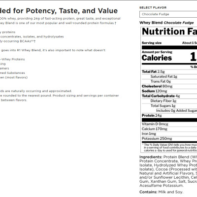 Sữa tăng cơ Rule 1 Whey Blend 1.98lb - 26-28 servings tặng gói Rule 1 Sample