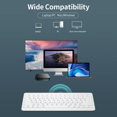 Bộ bàn phím tròn và chuột không dây BOW K610 2.4G