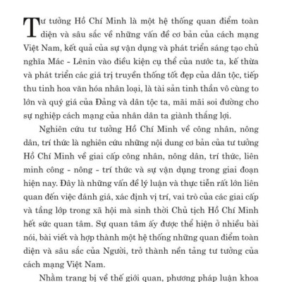 Giáo trình tư tưởng Hồ Chí Minh về công nhân, nông dân, trí thức ( bản in 2024)