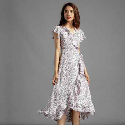 Đầm Midi Đầm Dài Đầm Đắp Vạt DRE109 Thời trang thiết kế Hity