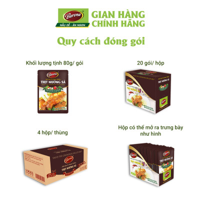 Xốt Gia Vị Hoàn Chỉnh BARONA - Thịt Nướng Sả 80g